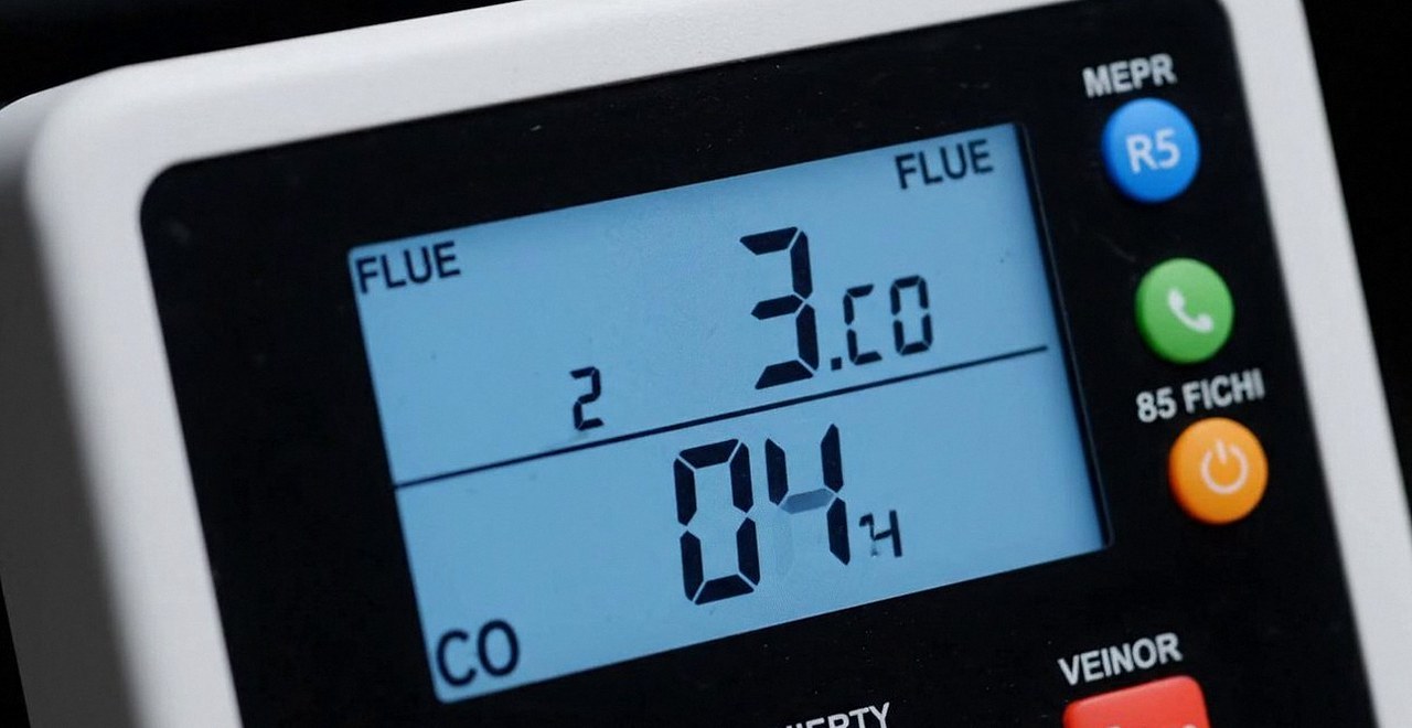 Analizzatore di combustione con le misure dei fumi, per leggere il codice errore di una caldaia Arca a San Pietro in Cariano
