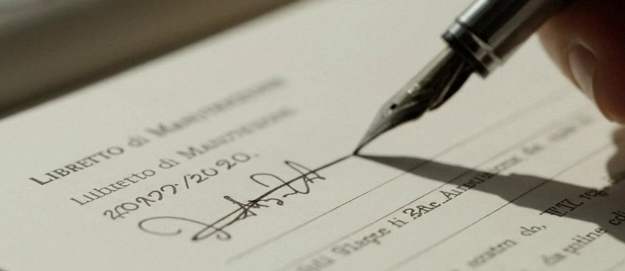 Firma sul libretto dell'impianto dopo l'intervento, per la dichiarazione di conformità di una caldaia Argo a Valeggio sul Mincio