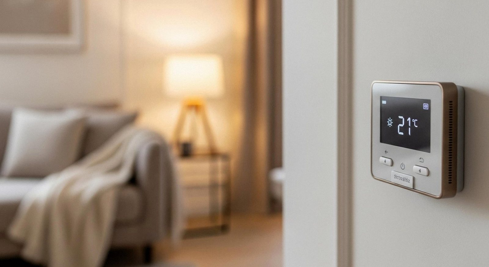 Termostato a parete in una casa di Cerea: assistenza caldaie Ariston 24 ore su 24