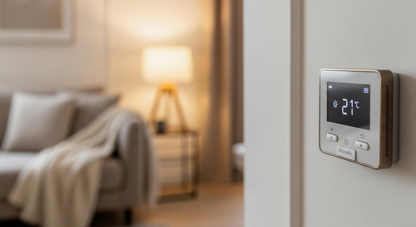 Termostato a parete in una casa di Peschiera del Garda: assistenza caldaie Ariston 24 ore su 24