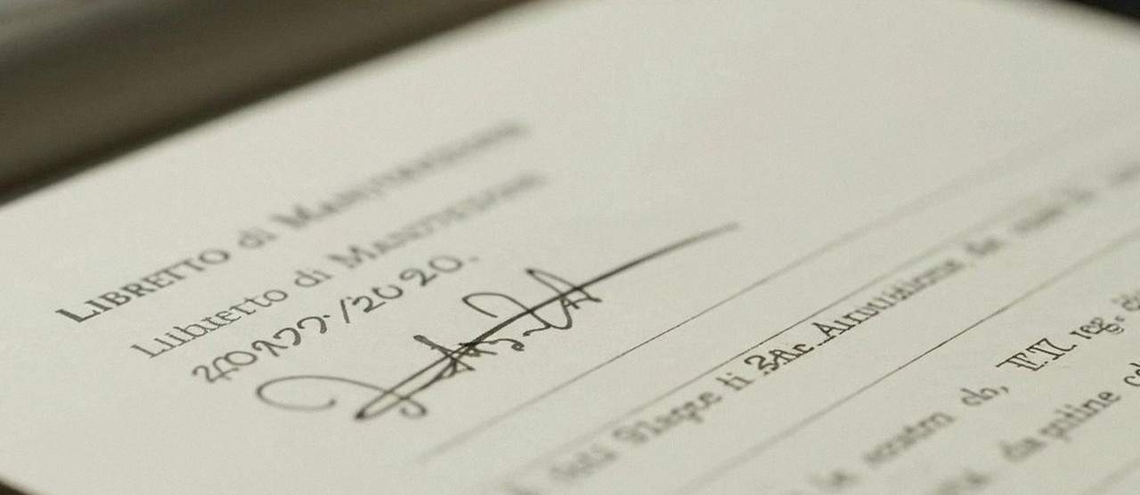Firma sul libretto dell'impianto dopo l'intervento, per la dichiarazione di conformità di una caldaia Ariston a San Pietro in Cariano