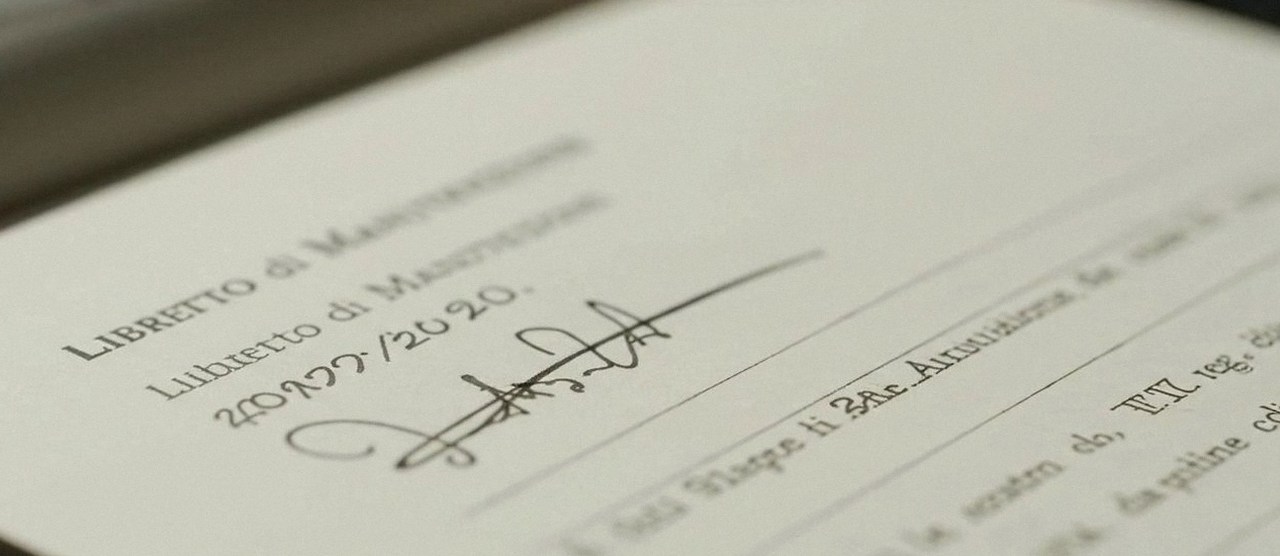 Firma sul libretto dell'impianto dopo l'intervento, per la dichiarazione di conformità di una caldaia Ariston a Soave