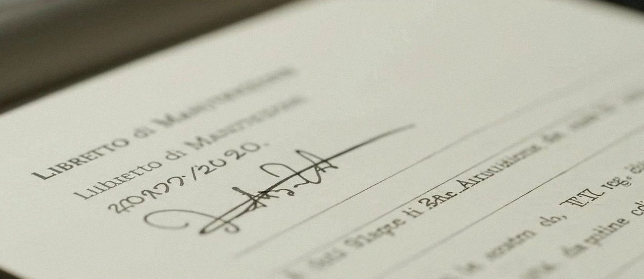Firma sul libretto dell'impianto dopo l'intervento, per la dichiarazione di conformità di una caldaia Ariston a Sommacampagna