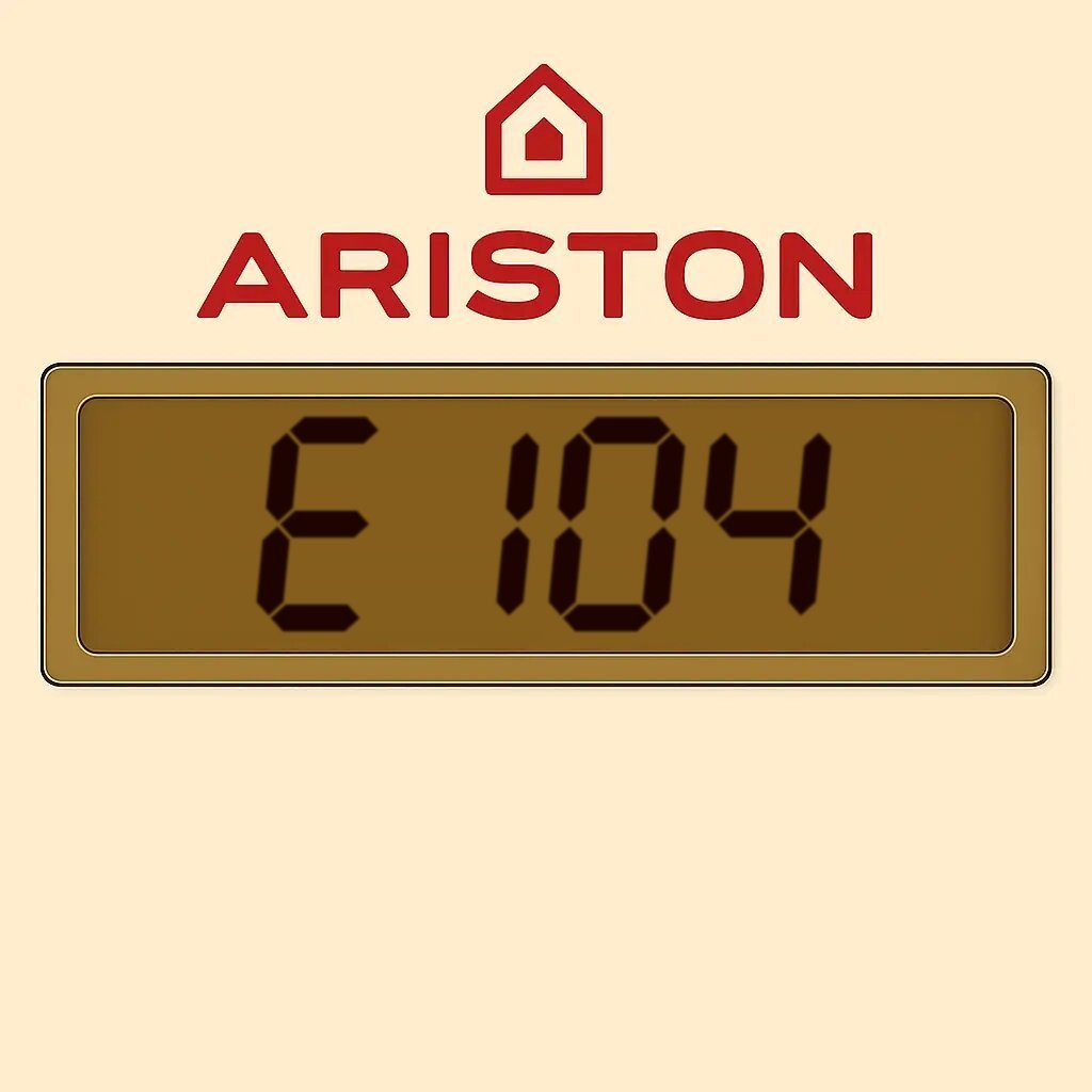 Display Ariston che segnala l'errore E104