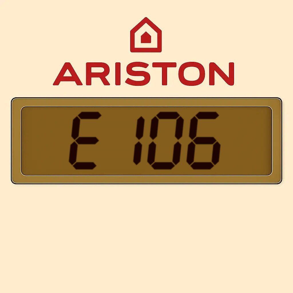 Display Ariston che segnala l'errore E106