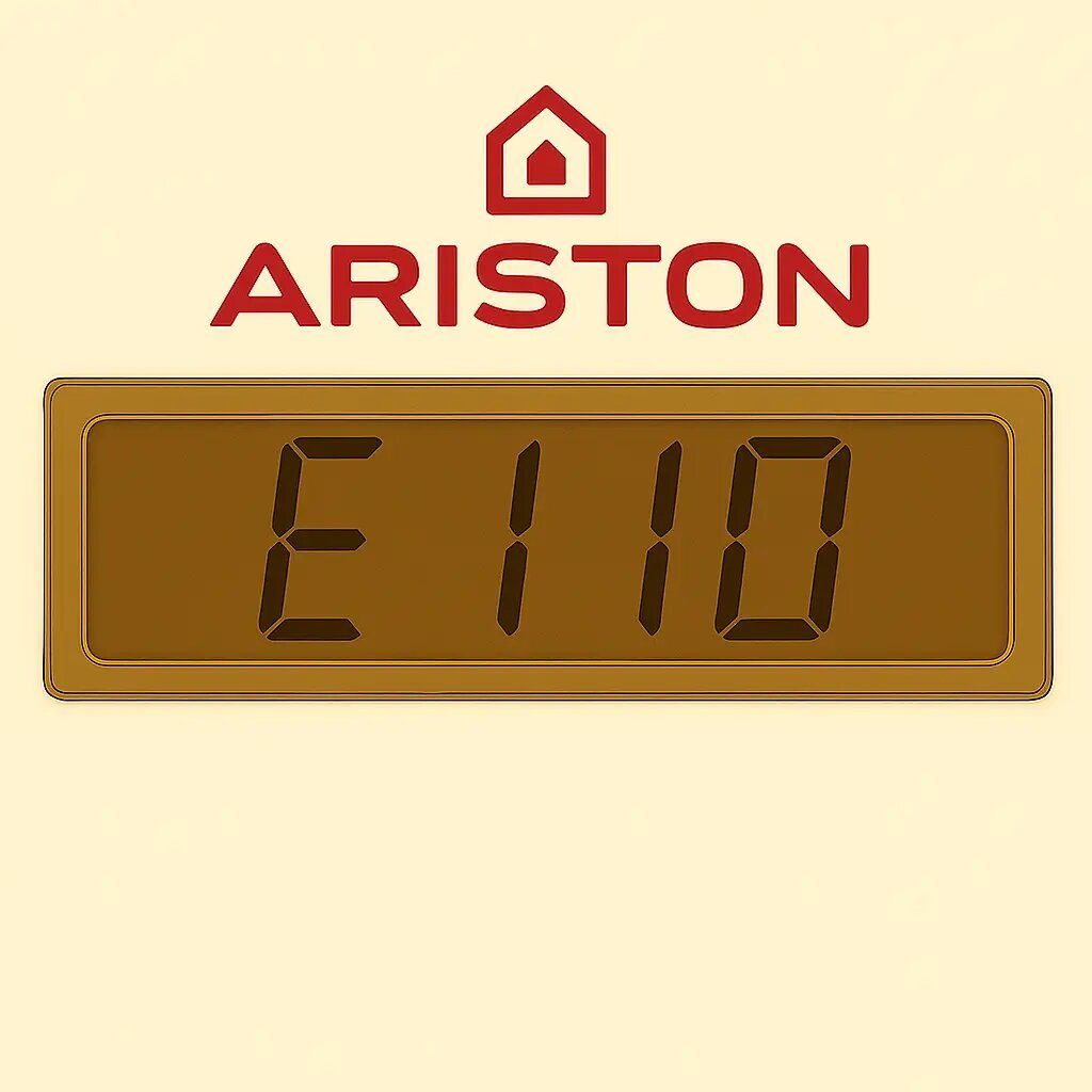 Display Ariston che segnala l'errore E110