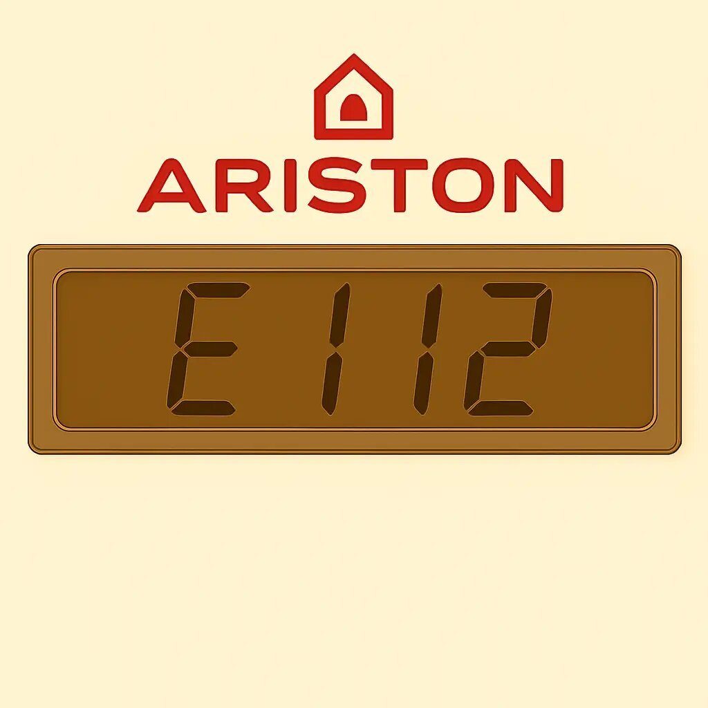 E112 sul pannello di controllo di una caldaia Ariston