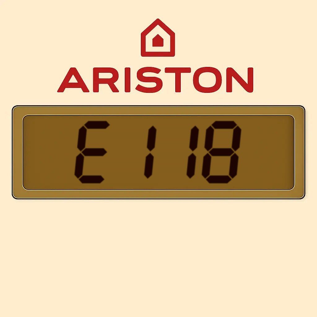 Display Ariston che segnala l'errore E118