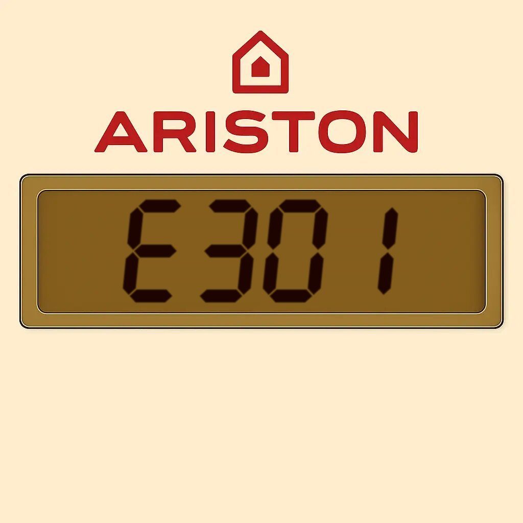 Display Ariston che segnala l'errore E301