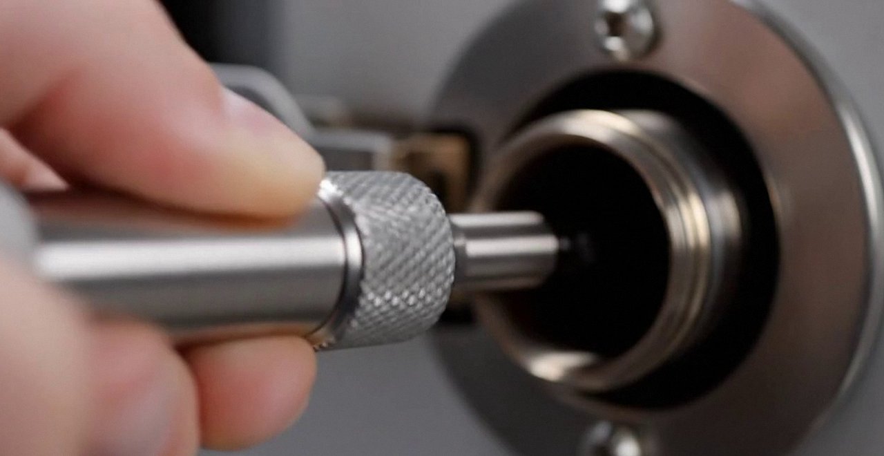 Sonda dell'analizzatore inserita nel condotto dei fumi, per la dichiarazione di conformità di una caldaia Baxi a Legnago