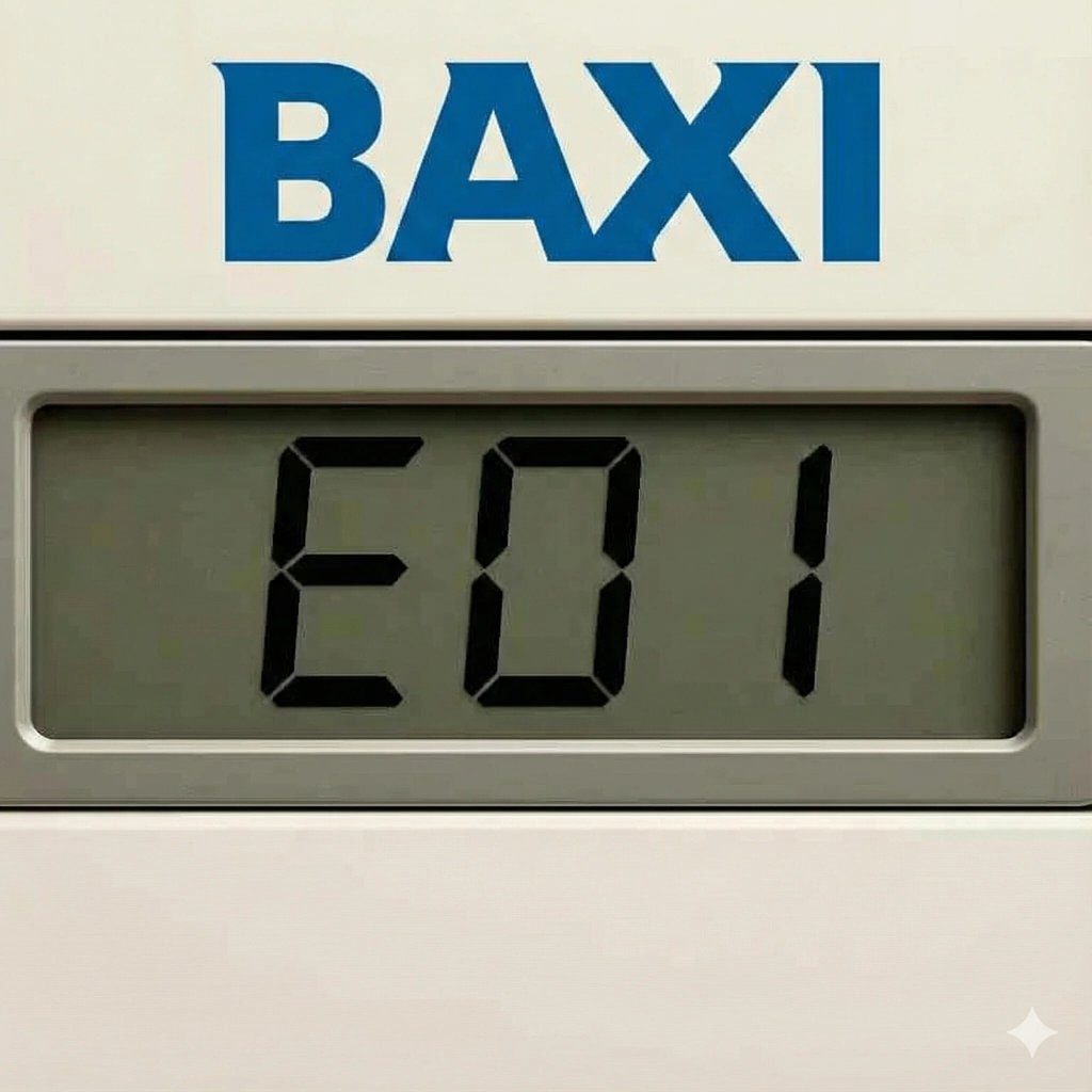 Codice errore E01 su caldaia Baxi