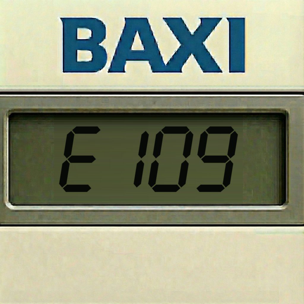 Codice E109 sul display di una caldaia Baxi a Verona