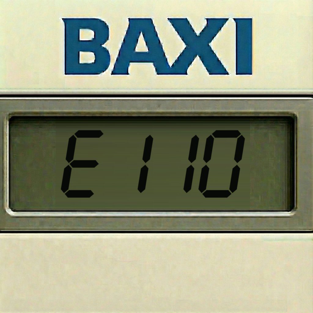 Segnalazione E110 sul display della caldaia Baxi