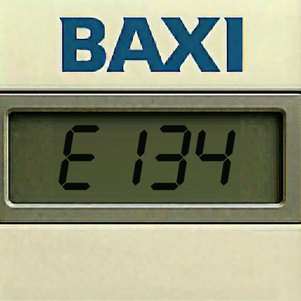 Codice E134 sul display di una caldaia Baxi a Verona