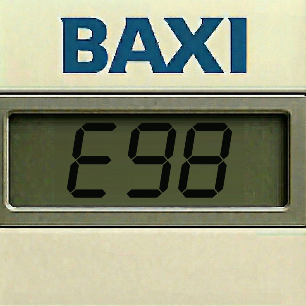Segnalazione E98 sul display della caldaia Baxi