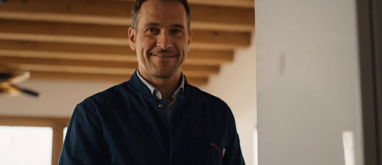Tecnico sorridente in una casa dopo un intervento, Verona e provincia