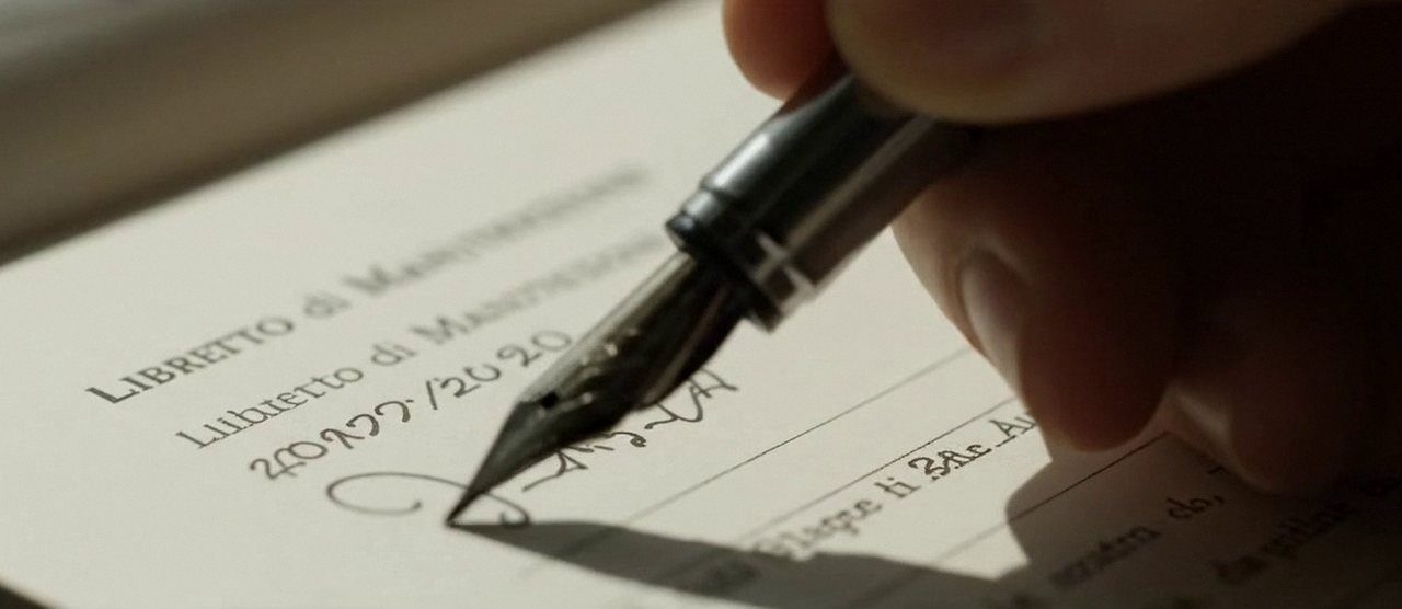 Timbro sul libretto dell'impianto, per la dichiarazione di conformità di una caldaia Beretta a San Bonifacio