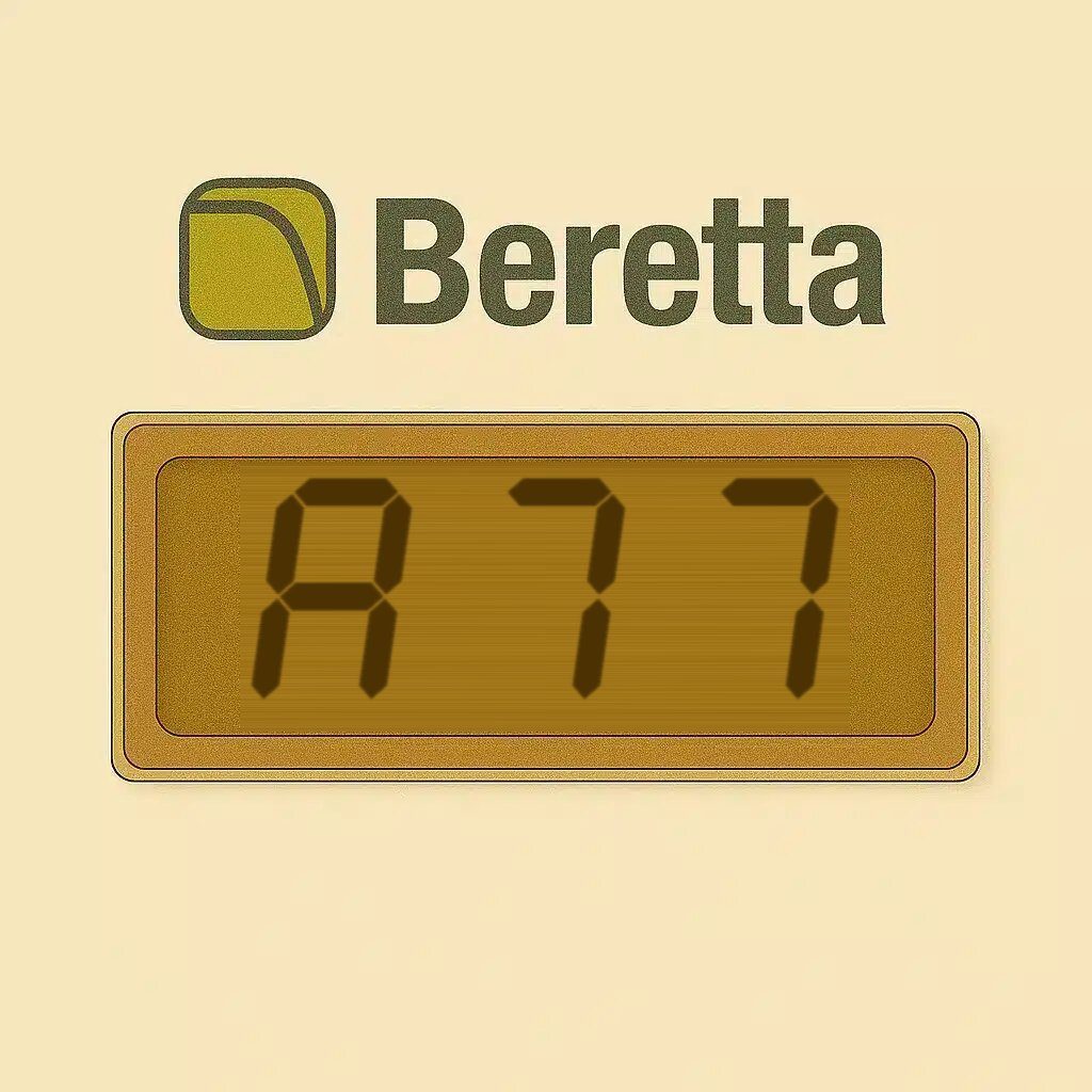 Segnalazione A77 sul display della caldaia Beretta