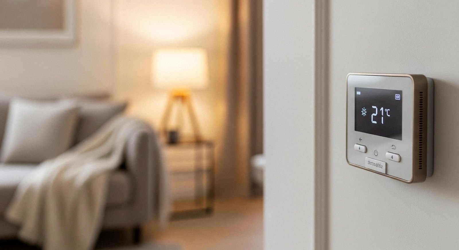 Termostato a parete in una casa di Castelnuovo del Garda: assistenza caldaie Buderus 24 ore su 24