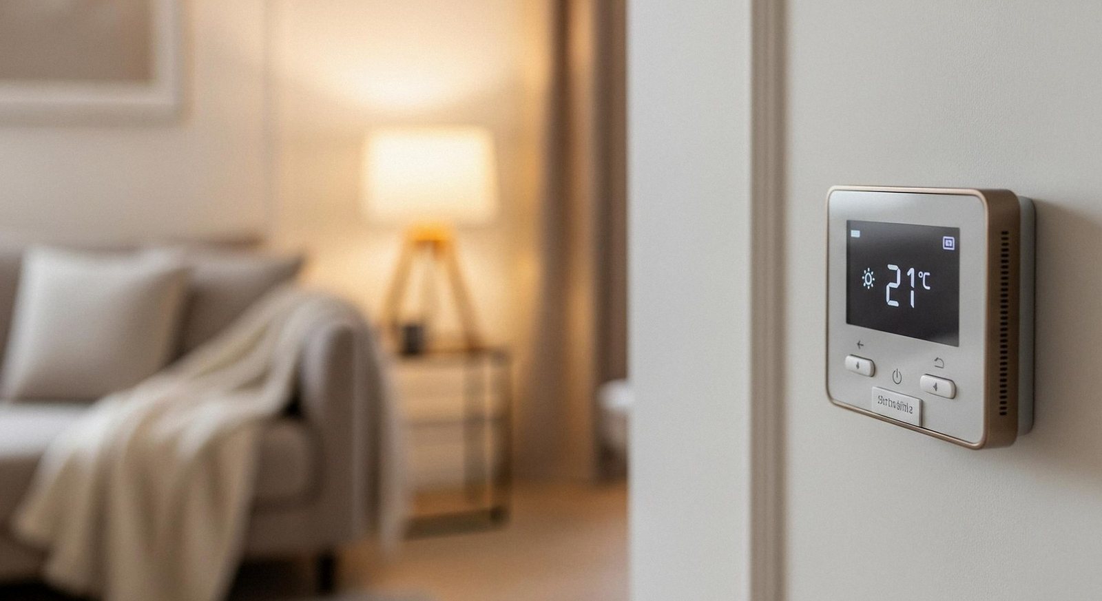 Termostato a parete in una casa di Peschiera del Garda: assistenza caldaie Buderus 24 ore su 24