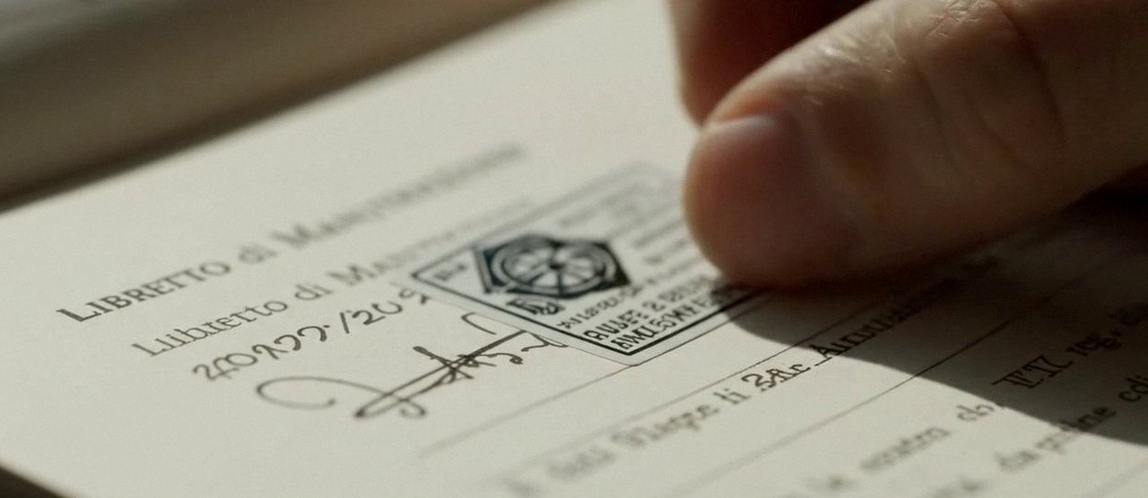 Firma sul libretto dell'impianto dopo l'intervento, per la dichiarazione di conformità di una caldaia Chaffoteaux a Garda