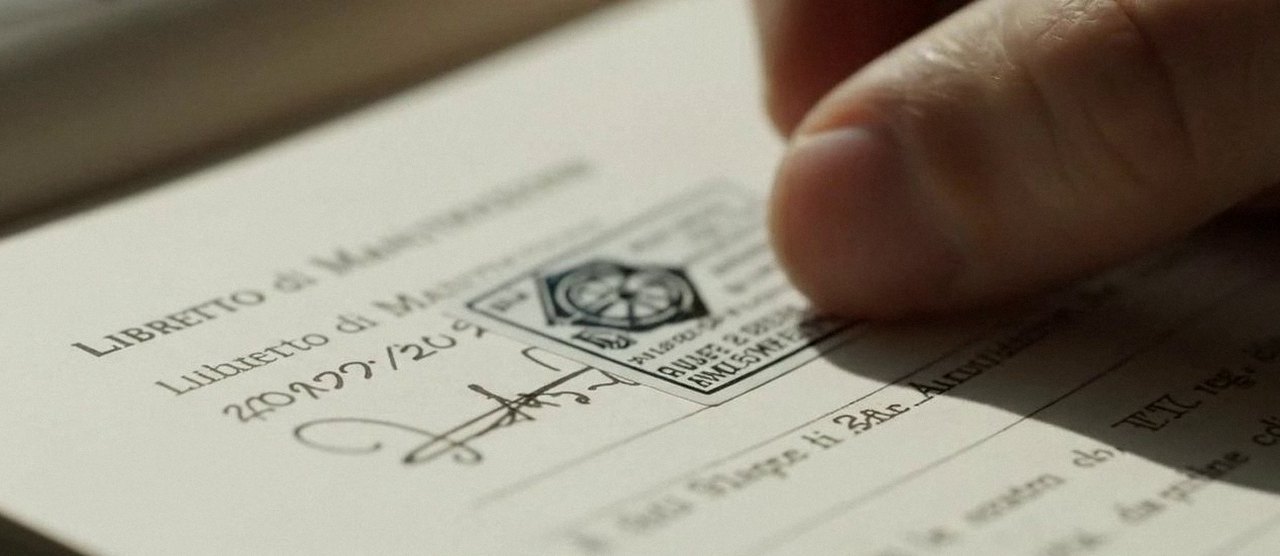 Firma sul libretto dell'impianto dopo l'intervento, durante la manutenzione di una caldaia Chaffoteaux a San Pietro in Cariano