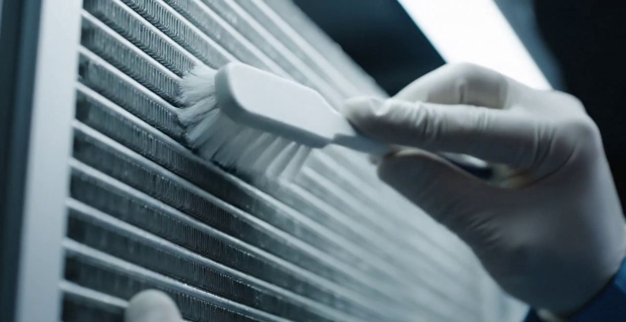 Pulizia dello scambiatore di calore con una spazzola, a Verona