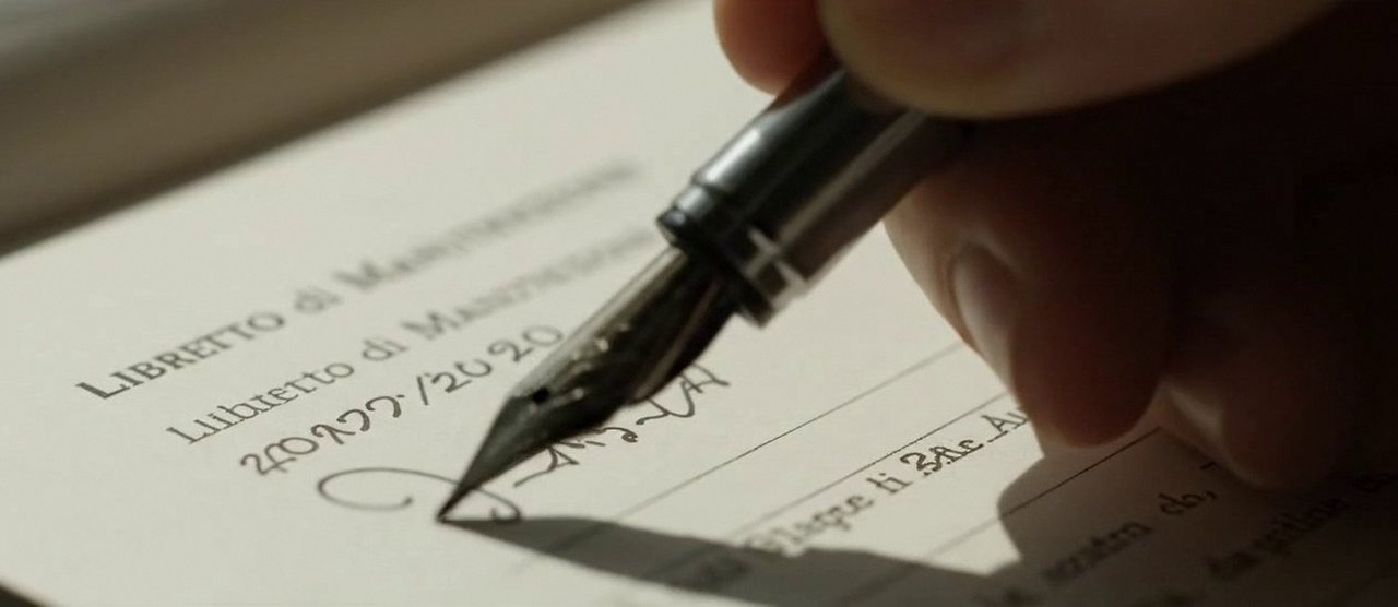 Firma sul libretto dell'impianto dopo l'intervento, Verona e provincia, per la dichiarazione di conformità di una caldaia Ferroli a Pescantina