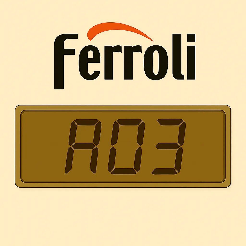 Codice errore A03 su caldaia Ferroli