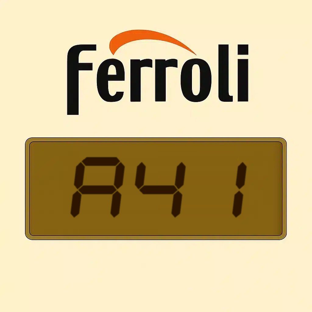 Display Ferroli che segnala l'errore A41