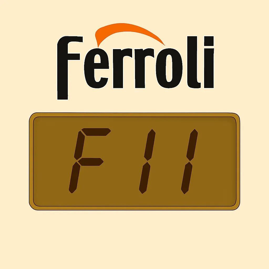 Display Ferroli che segnala l'errore F11