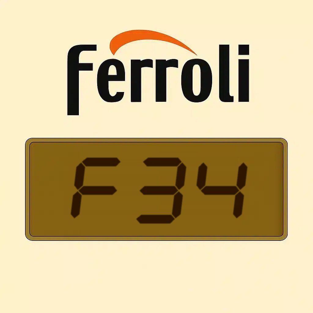 Display Ferroli che segnala l'errore F34