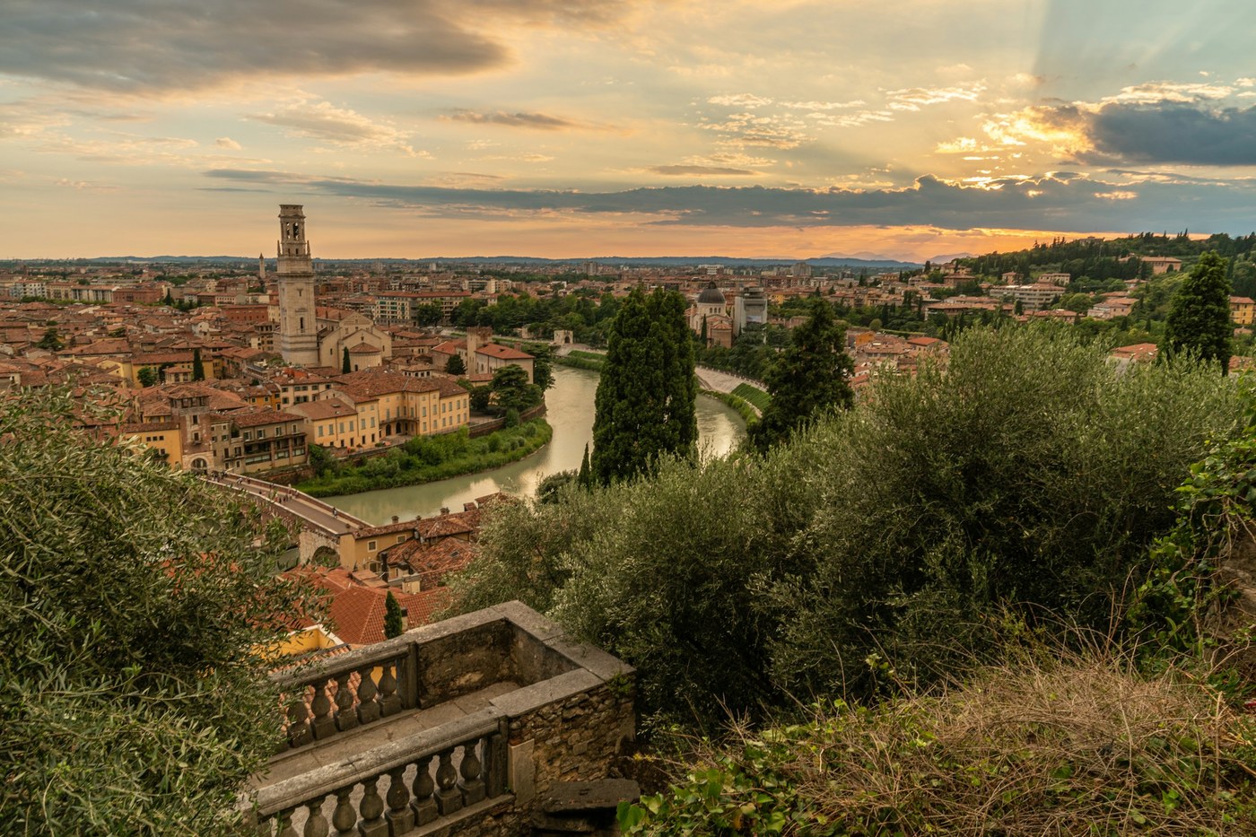 Verona al tramonto
