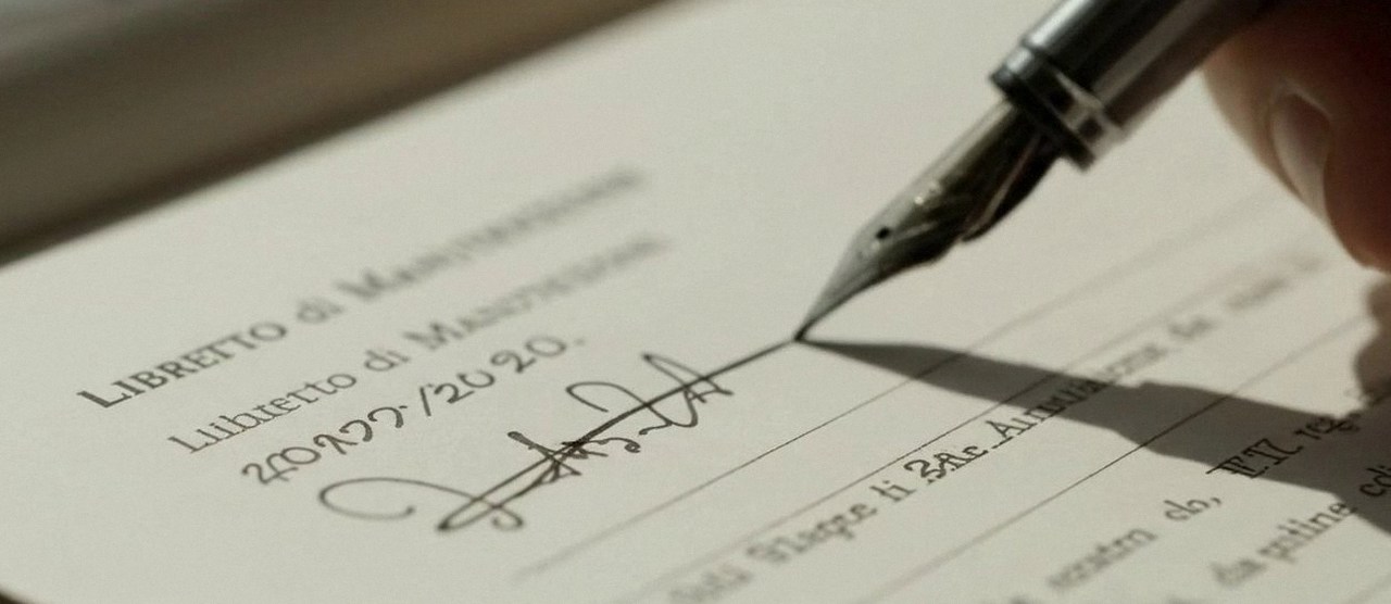 Firma sul libretto dell'impianto dopo l'intervento, per la dichiarazione di conformità di una caldaia Hermann Saunier Duval a Bardolino