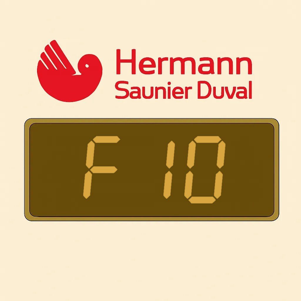 Codice F10 sul display di una caldaia Hermann Saunier Duval a Verona