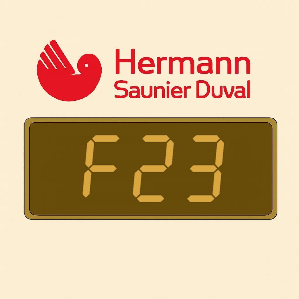 Codice F23 sul display di una caldaia Hermann Saunier Duval a Verona