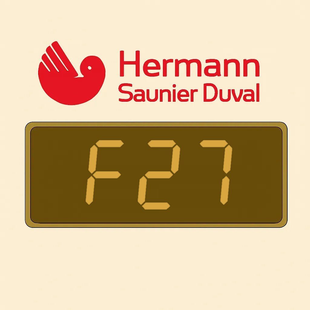 F27 sul pannello di controllo di una caldaia Hermann Saunier Duval