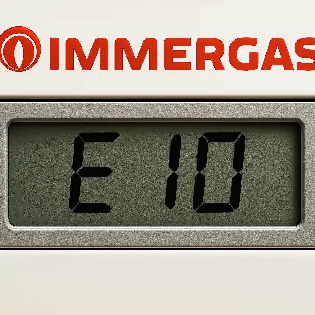 Display Immergas che segnala l'errore E10