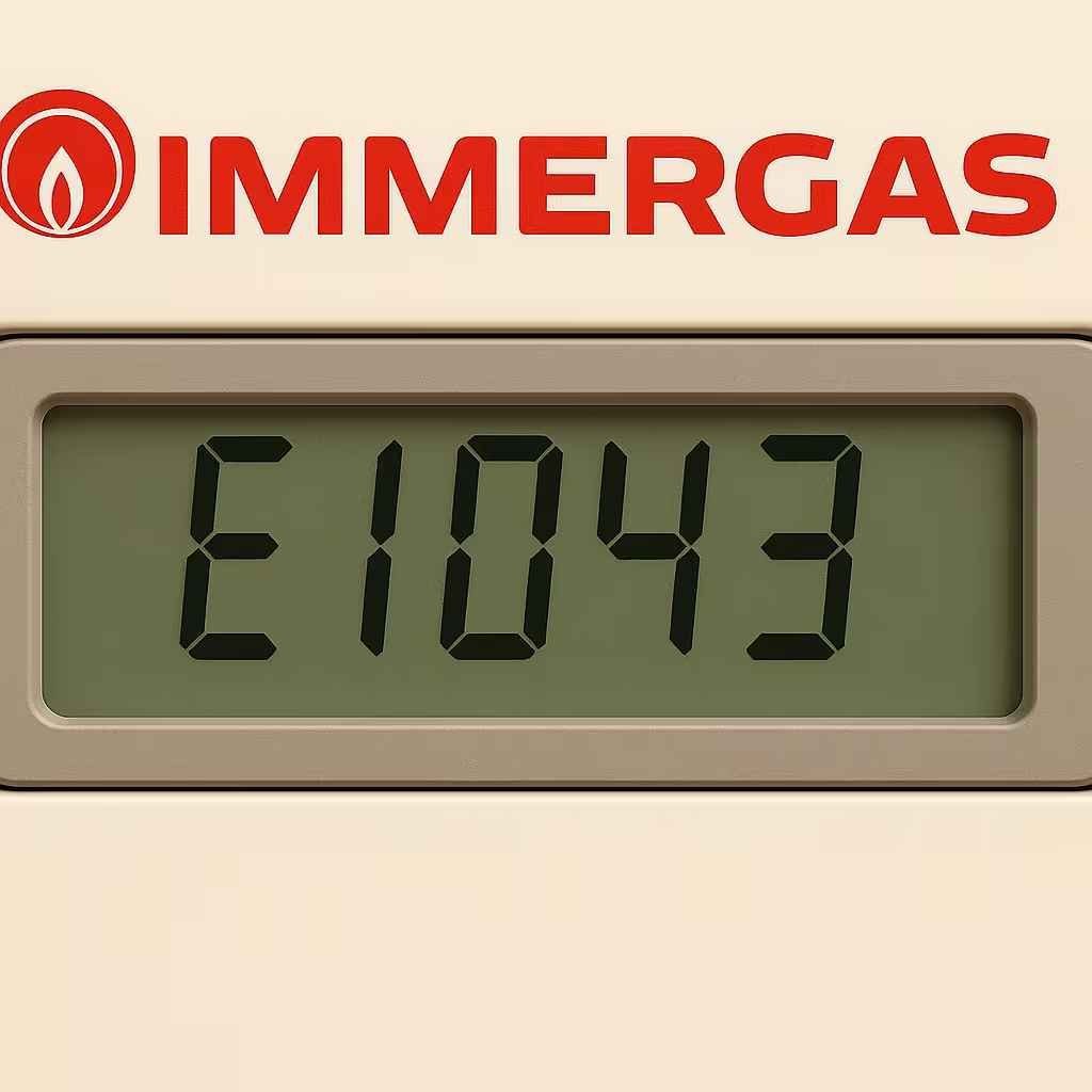 Segnalazione E1043 sul display della caldaia Immergas