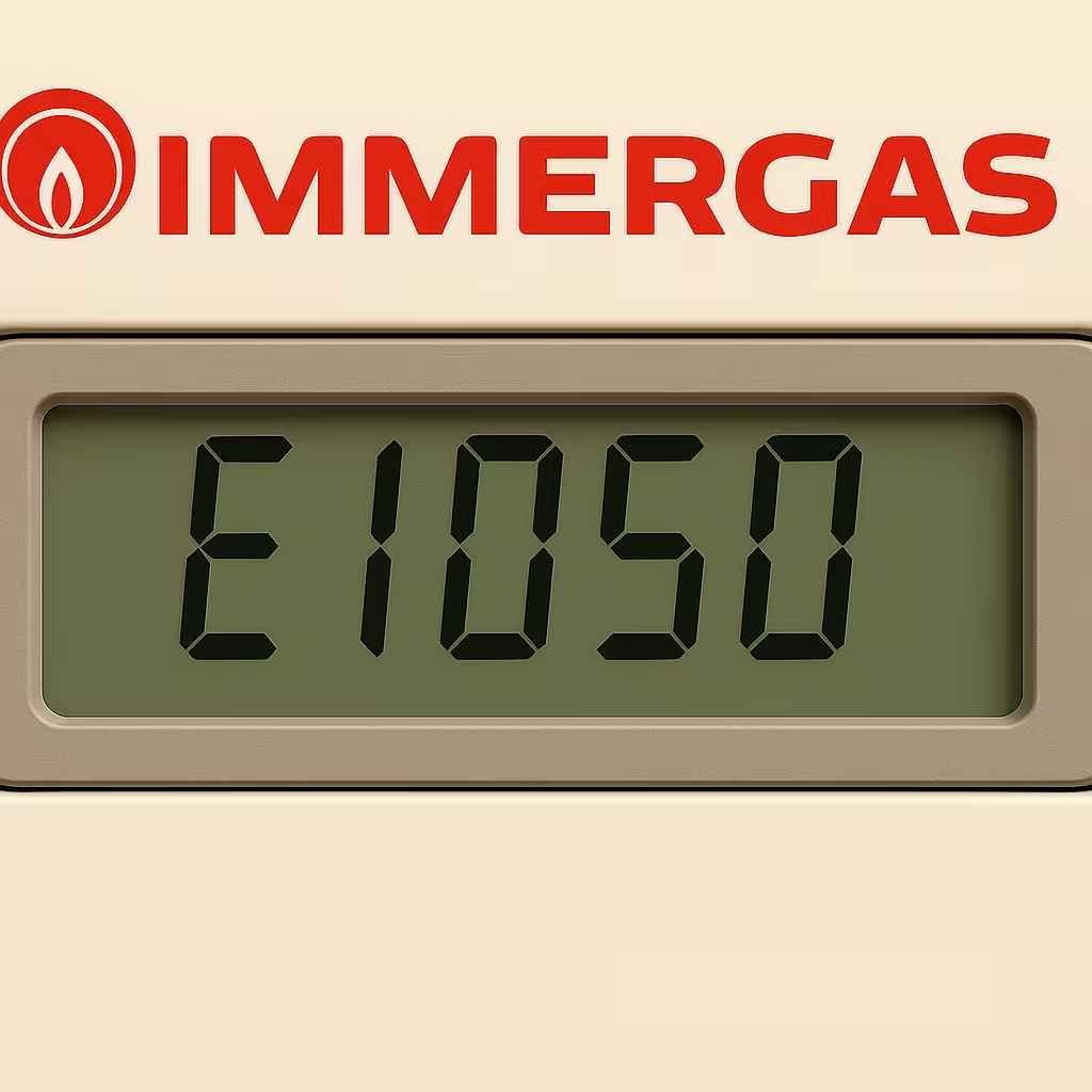 Display Immergas che segnala l'errore E1050