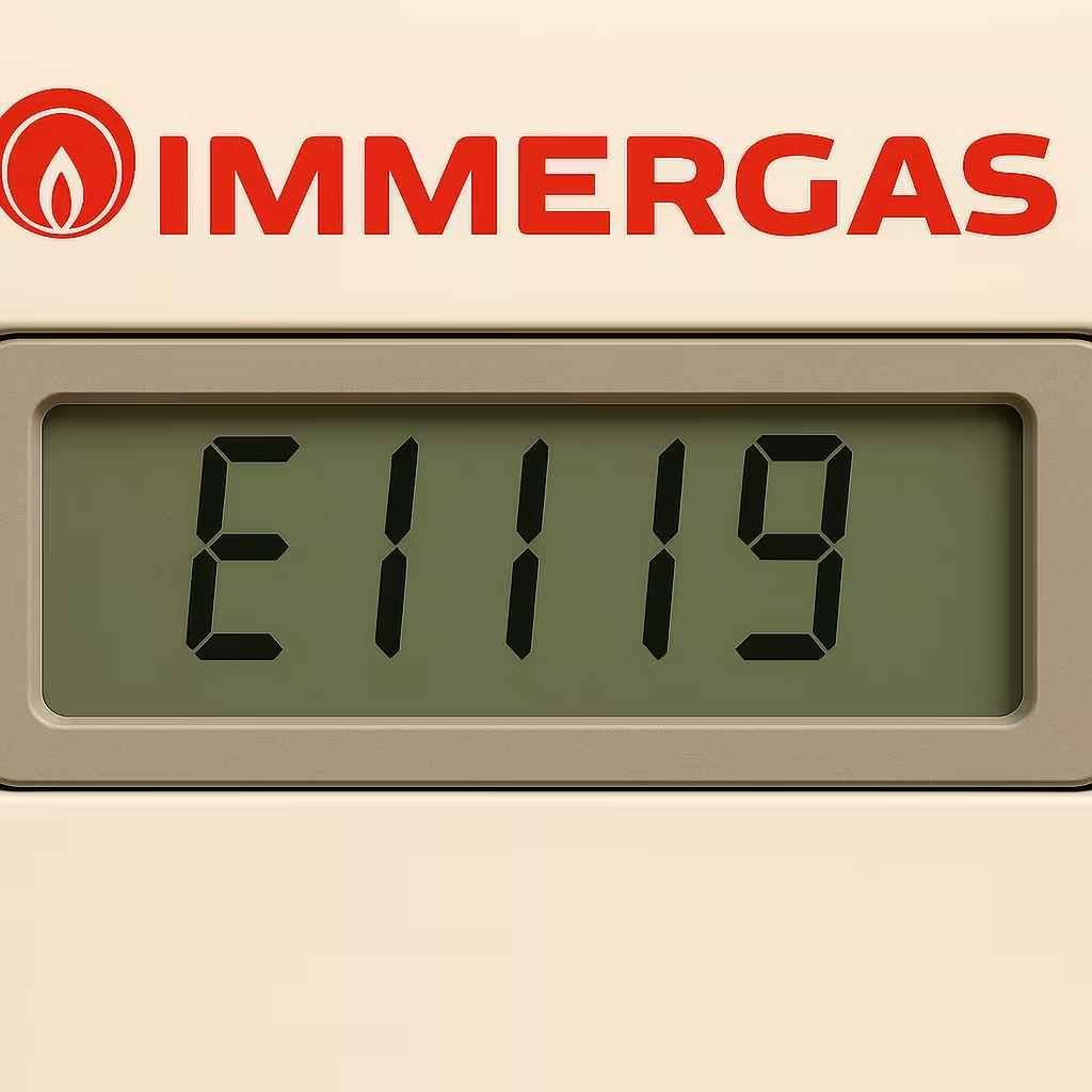Display Immergas che segnala l'errore E1119