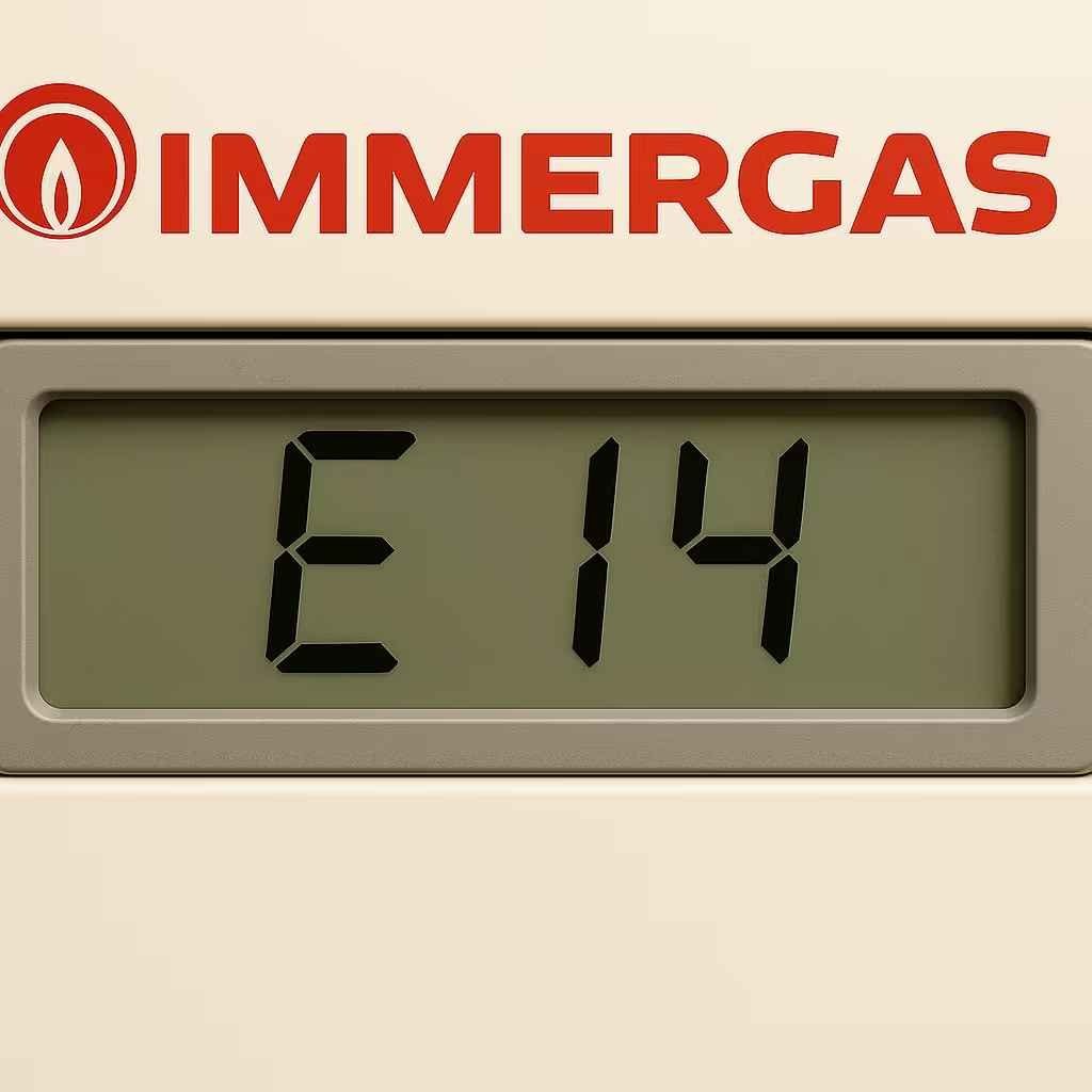 Display Immergas che segnala l'errore E14