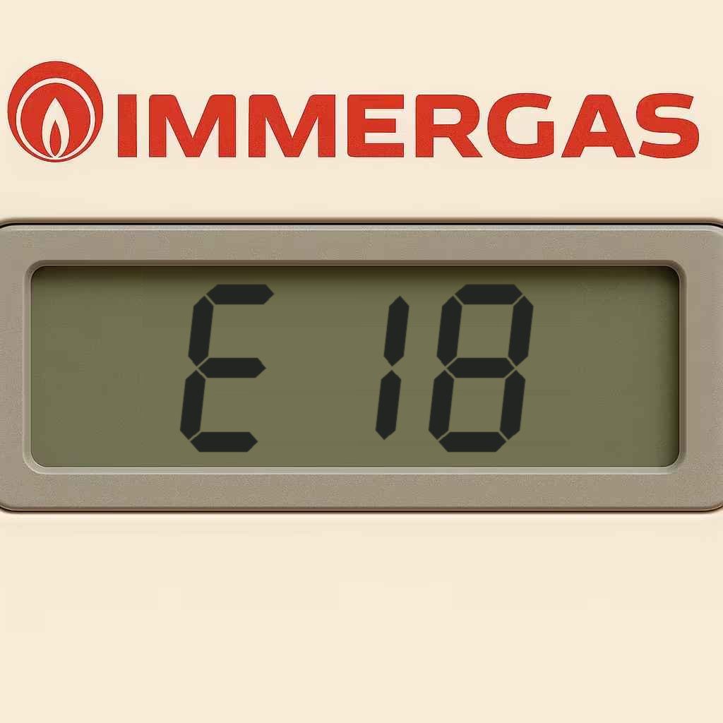 Segnalazione E18 sul display della caldaia Immergas