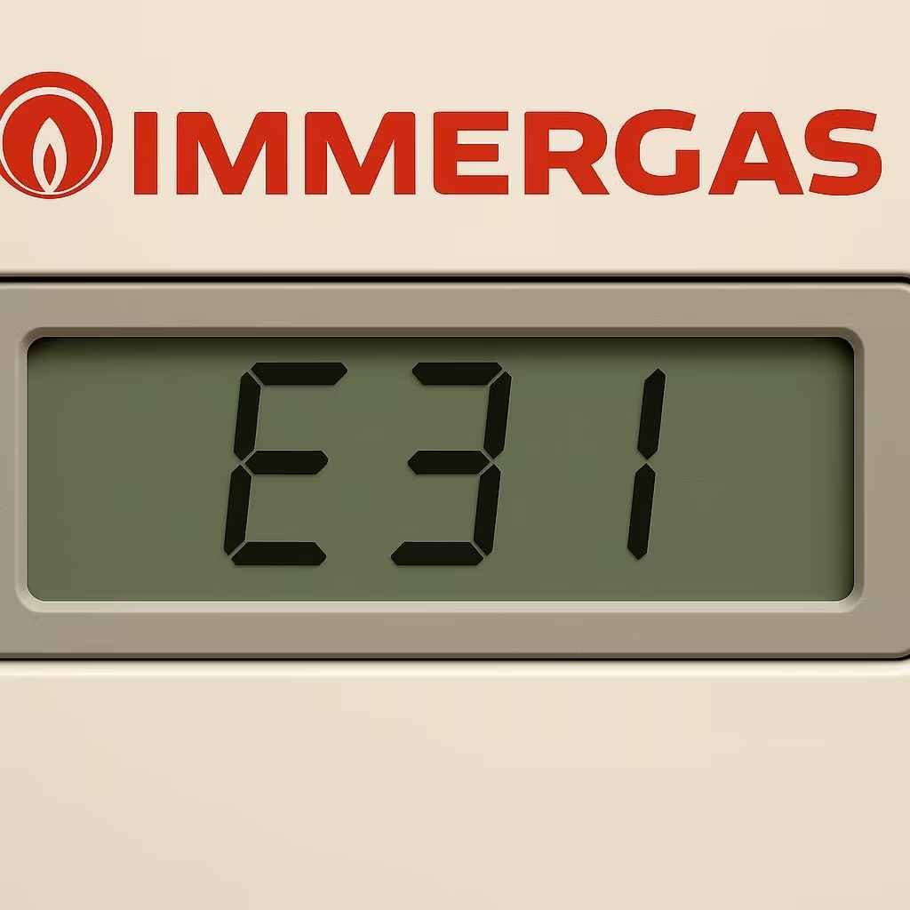 Display Immergas che segnala l'errore E31