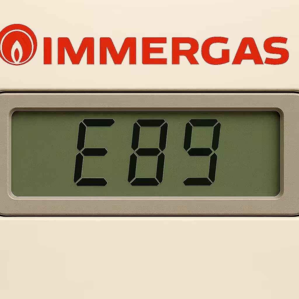 Display Immergas che segnala l'errore E89