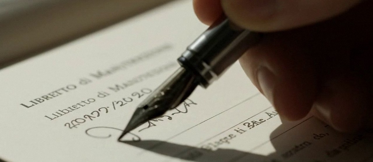 Firma sul libretto dell'impianto dopo l'intervento, per la dichiarazione di conformità di una caldaia Junkers a Sommacampagna