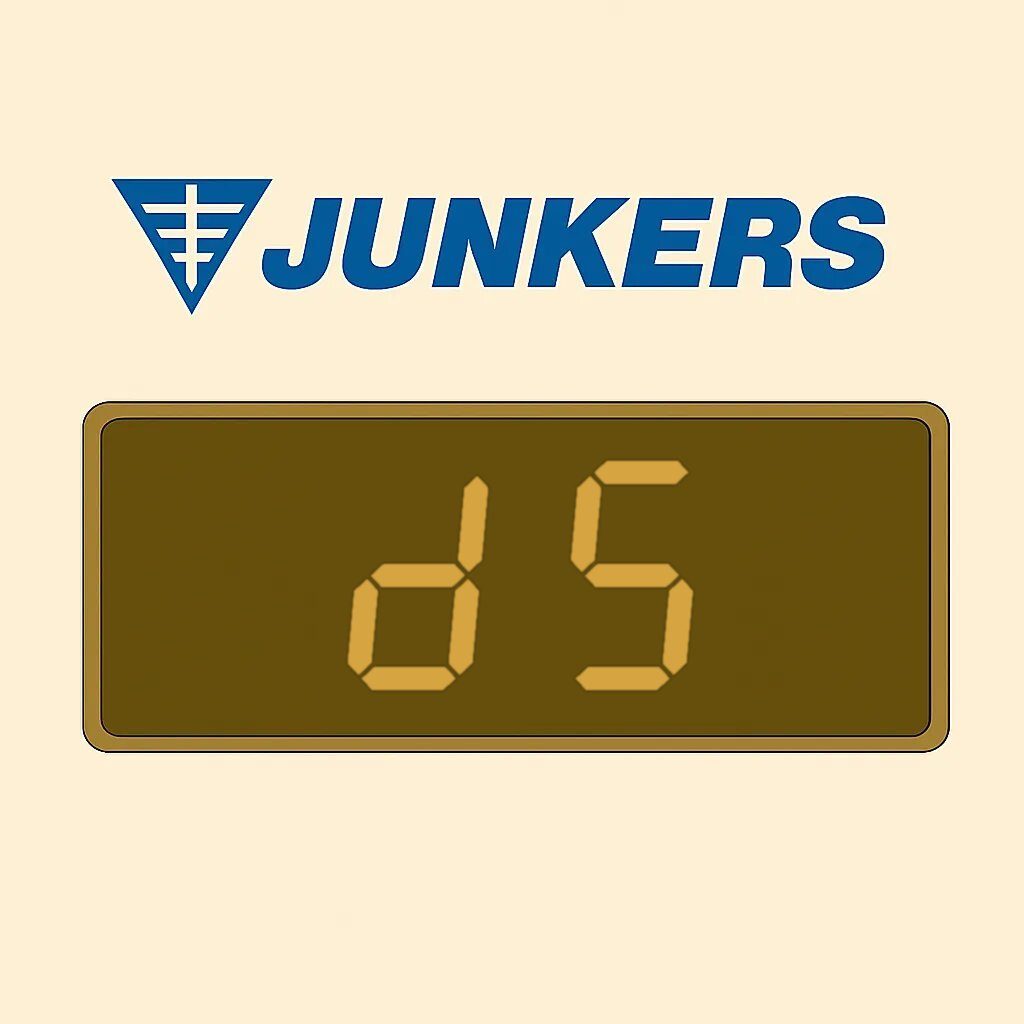 Codice d5 sul display di una caldaia Junkers a Verona