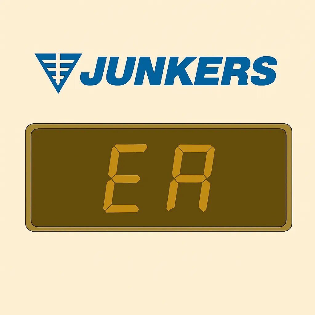 Codice EA sul display di una caldaia Junkers a Verona