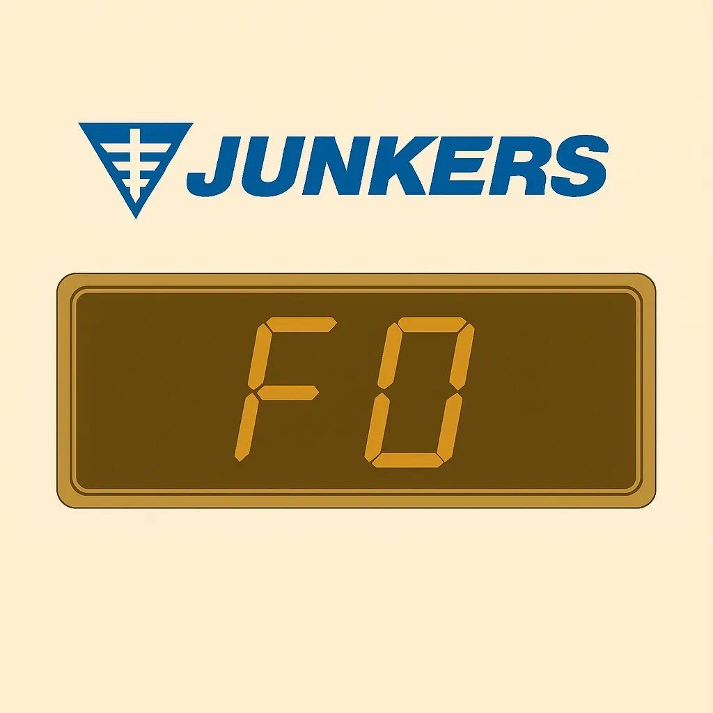 Segnalazione F0 sul display della caldaia Junkers