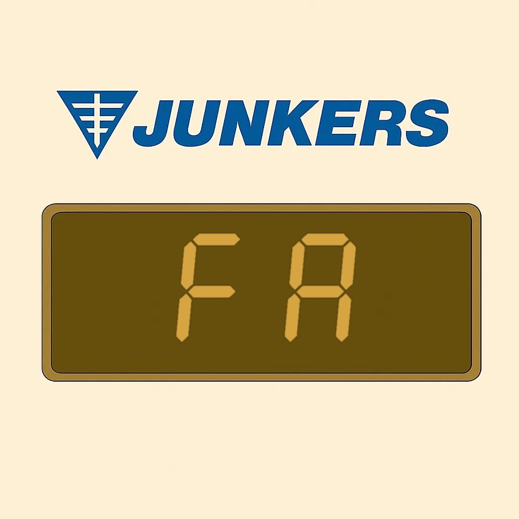 FA sul pannello di controllo di una caldaia Junkers